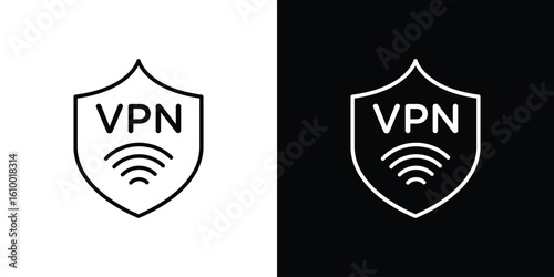 Vpn icon vectors - high quality black style vector icons