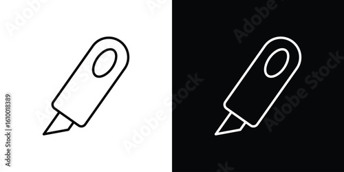Utility knife icon vectors - high quality black style vector icons