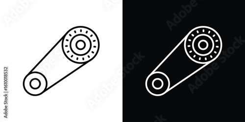 Timing belt icon vectors - high quality black style vector icons