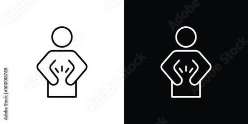 Stomachache icon vectors - high quality black style vector icons
