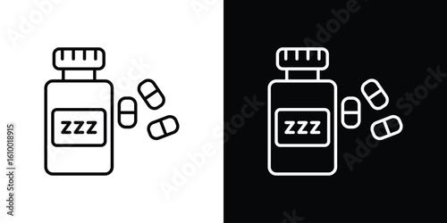 Sleeping pills icon vectors - high quality black style vector icons