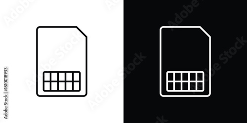 Sim card icon vectors - high quality black style vector icons