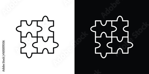 Puzzle icon vectors - high quality black style vector icons