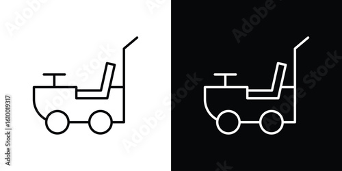 Pushing car icon vectors - high quality black style vector icons