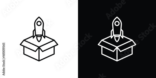 Product release icon vectors - high quality black style vector icons