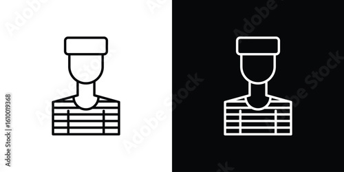 Prisoner icon vectors - high quality black style vector icons