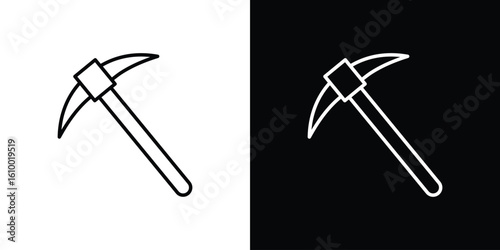 Pick axe icon vectors - high quality black style vector icons