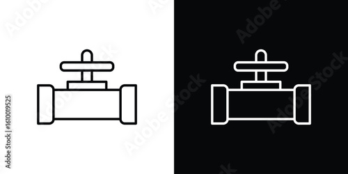 Pipe valve icon vectors - high quality black style vector icons