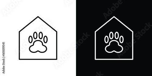 Pet shelter icon vectors - high quality black style vector icons