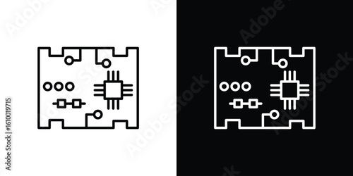 PCB icon vectors - high quality black style vector icons