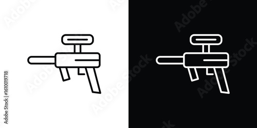 Paintball gun icon vectors - high quality black style vector icons