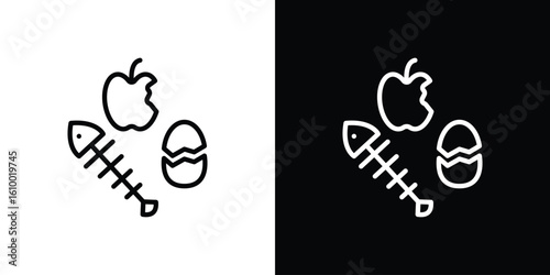 Organic waste icon vectors - high quality black style vector icons