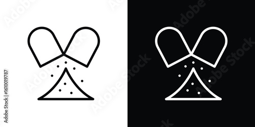 Open Capsule Pill icon vectors - high quality black style vector icons