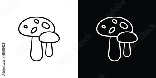 Mushrooms icon vectors - high quality black style vector icons