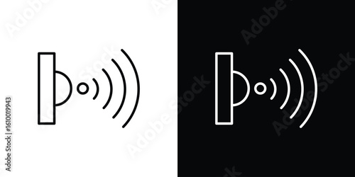 Motion sensor icon vectors - high quality black style vector icons