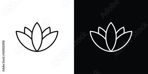 Lotus icon vectors - high quality black style vector icons