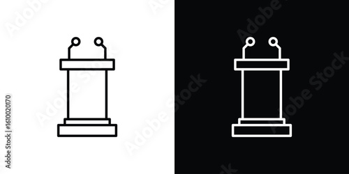 Lectern icon vectors - high quality black style vector icons