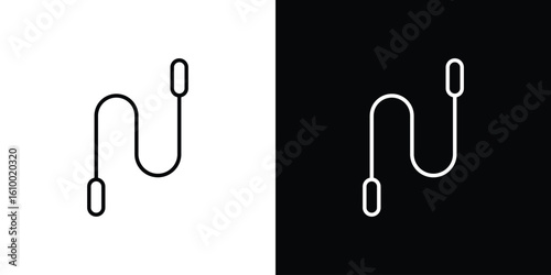 Jump rope icon vectors - high quality black style vector icons