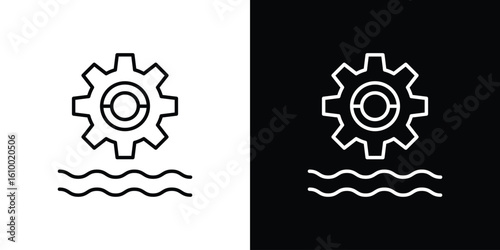 Hydro power icon vectors - high quality black style vector icons