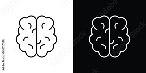 Human brain icon vectors - high quality black style vector icons