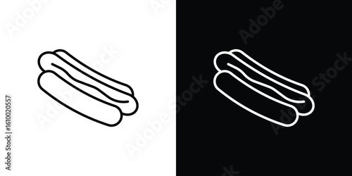 Hot dog icon vectors - high quality black style vector icons