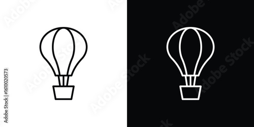 Hot air balloon icon vectors - high quality black style vector icons