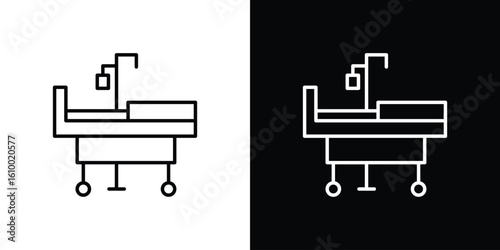Hospital bed icon vectors - high quality black style vector icons