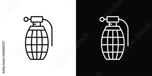 Hand grenade icon vectors - high quality black style vector icons