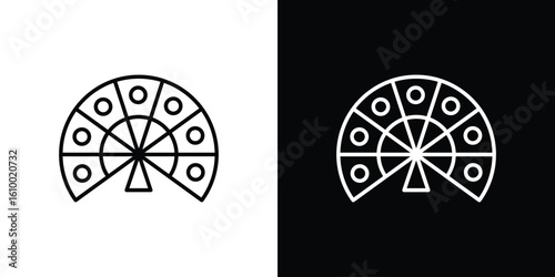 Hand fan icon vectors - high quality black style vector icons