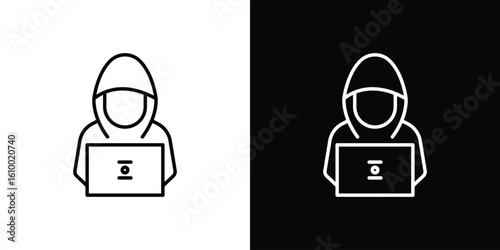Hacker icon vectors - high quality black style vector icons