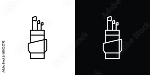 Golf bag icon vectors - high quality black style vector icons