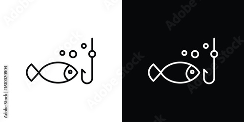 Fishing icon vectors - high quality black style vector icons