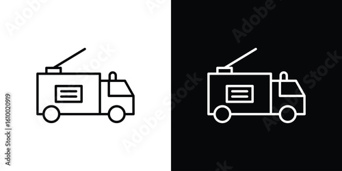 Fire truck icon vectors - high quality black style vector icons