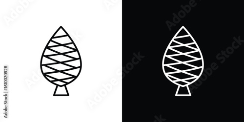 Fir cone icon vectors - high quality black style vector icons
