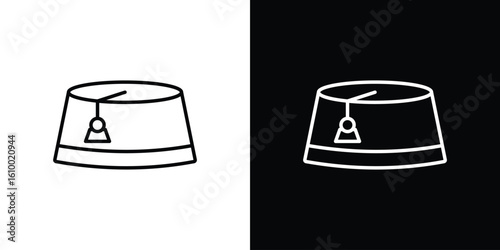 Fez hat icon vectors - high quality black style vector icons