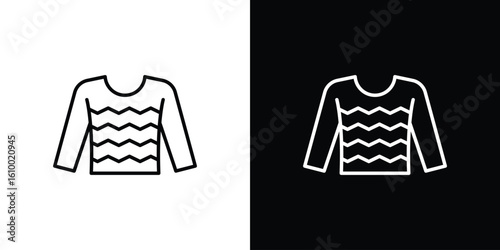 Female sweater icon vectors - high quality black style vector icons