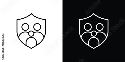 Family insurance icon vectors - high quality black style vector icons
