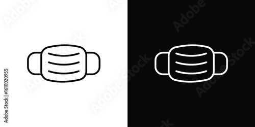 Face mask icon vectors - high quality black style vector icons