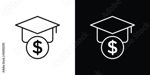 Education cost icon vectors - high quality black style vector icons