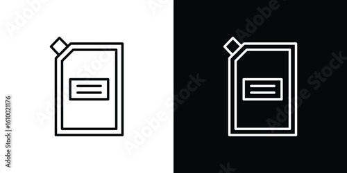 Doy pack pouch icon vectors - high quality black style vector icons