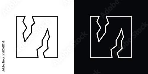 Crack icon vectors - high quality black style vector icons