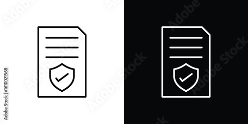 Contract coverage icon vectors - high quality black style vector icons