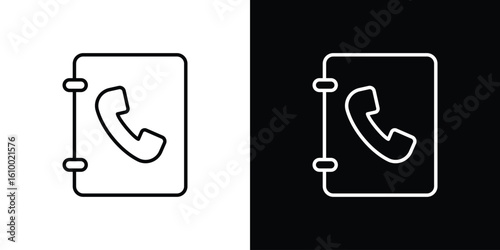 Contact book icon vectors - high quality black style vector icons