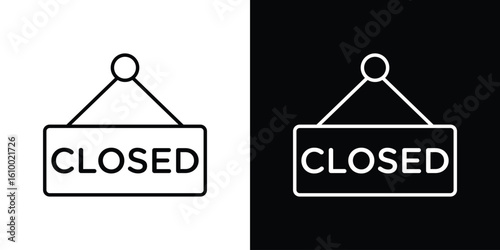 Closed sign icon vectors - high quality black style vector icons