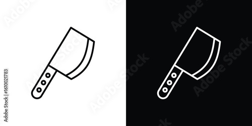 Chopper knife icon vectors - high quality black style vector icons