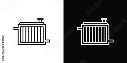 car radiator icon vectors - high quality black style vector icons