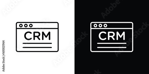 CRM icon vectors - high quality black style vector icons