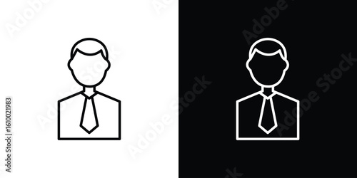 Businessman icon vectors - high quality black style vector icons