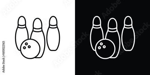 Bowling icon vectors - high quality black style vector icons