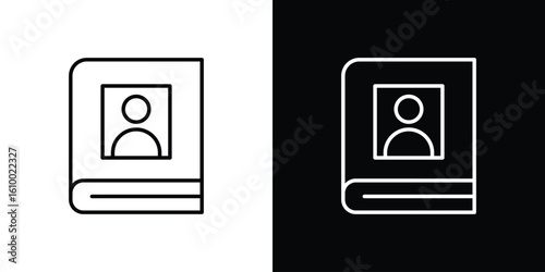 Biography icon vectors - high quality black style vector icons
